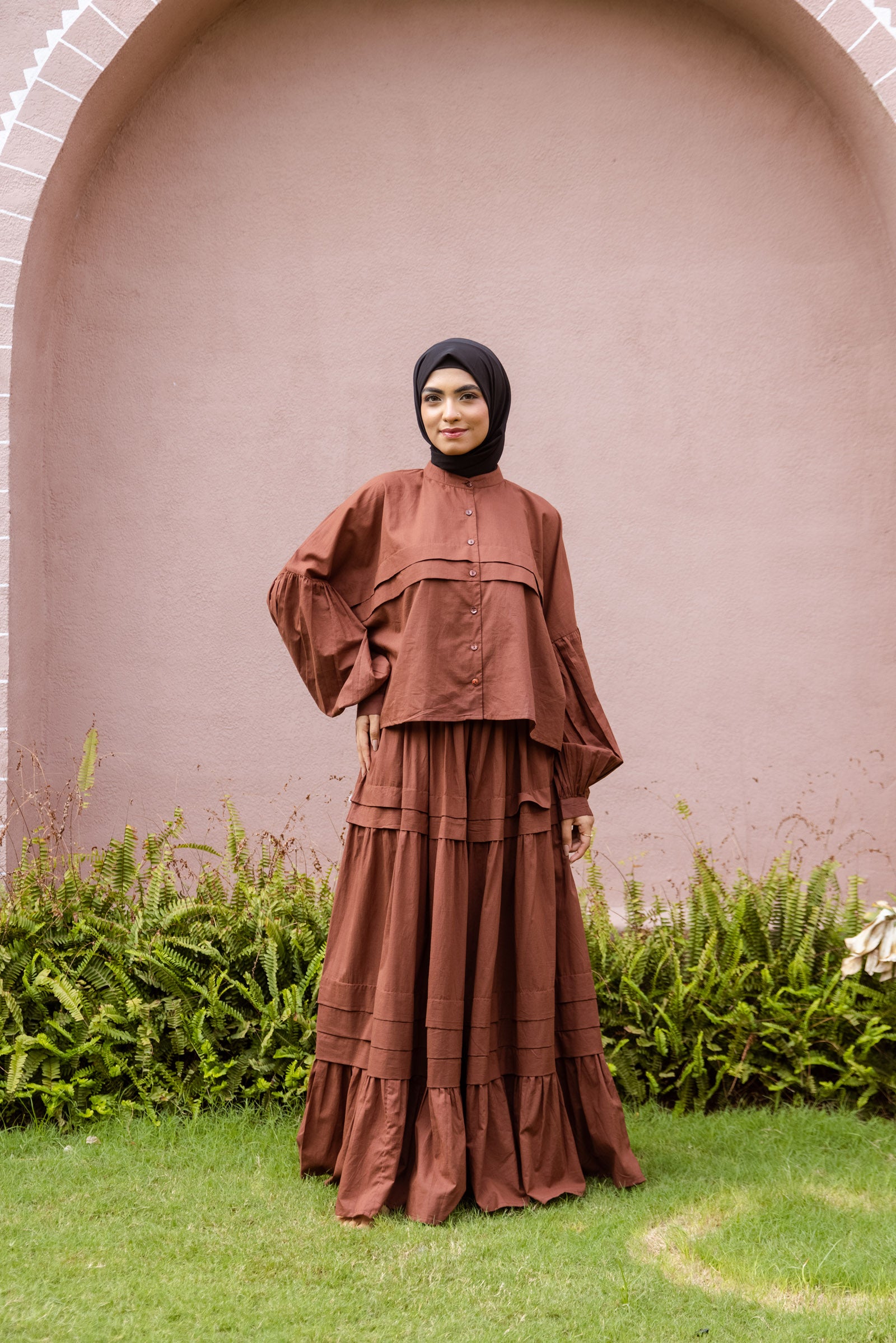 Cinnamon Noor Coord Set - Free Size