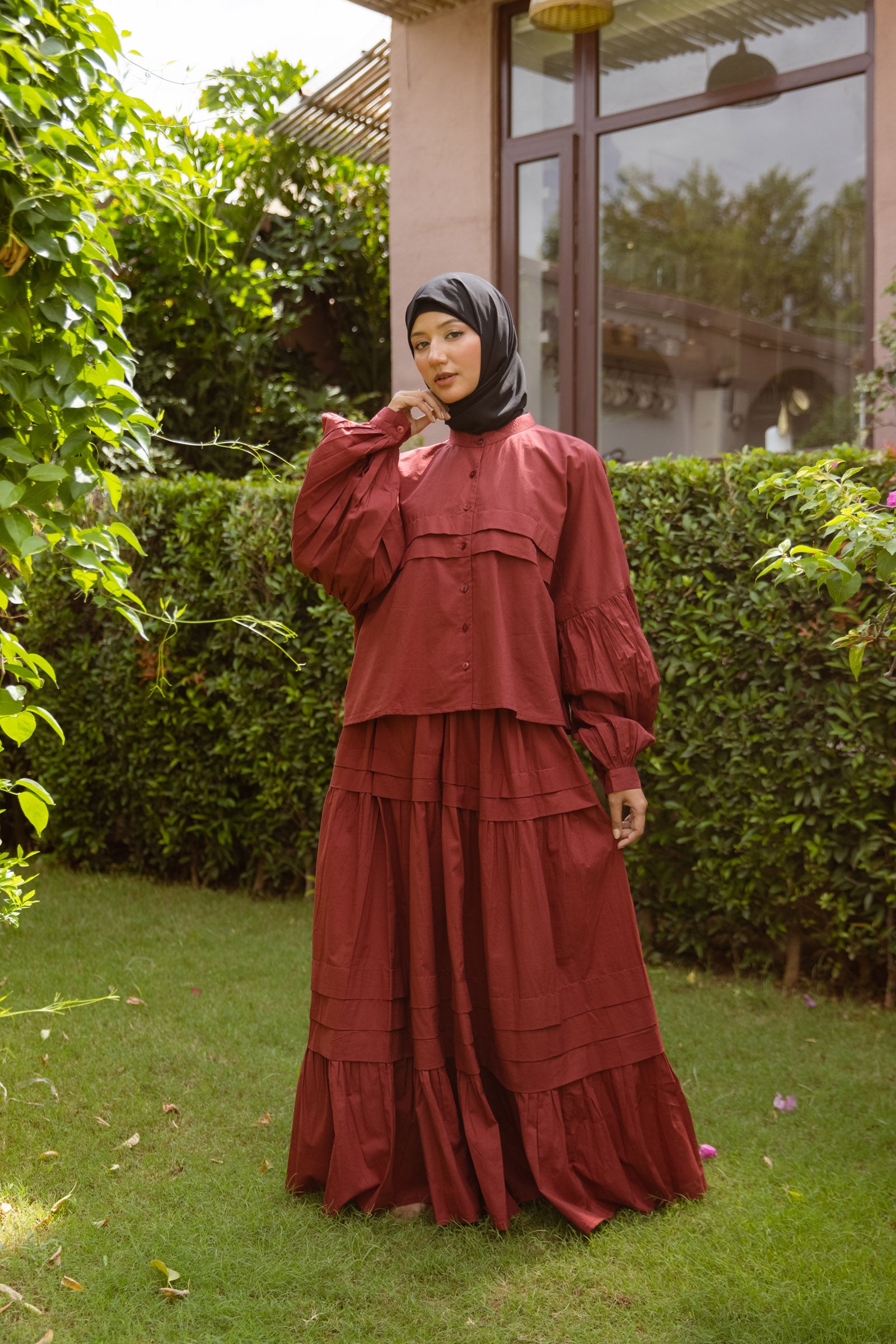 Brick Noor Coord Set - Free Size
