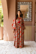 Scarlet Gul Maxi Dress - Free Size
