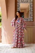 Crimson Gul Maxi Dress - Free Size