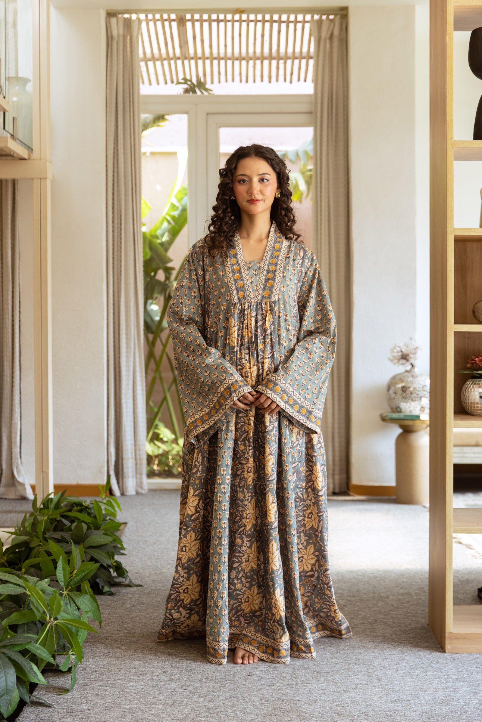 Mist Abeer Kaftan Dress - Free Size