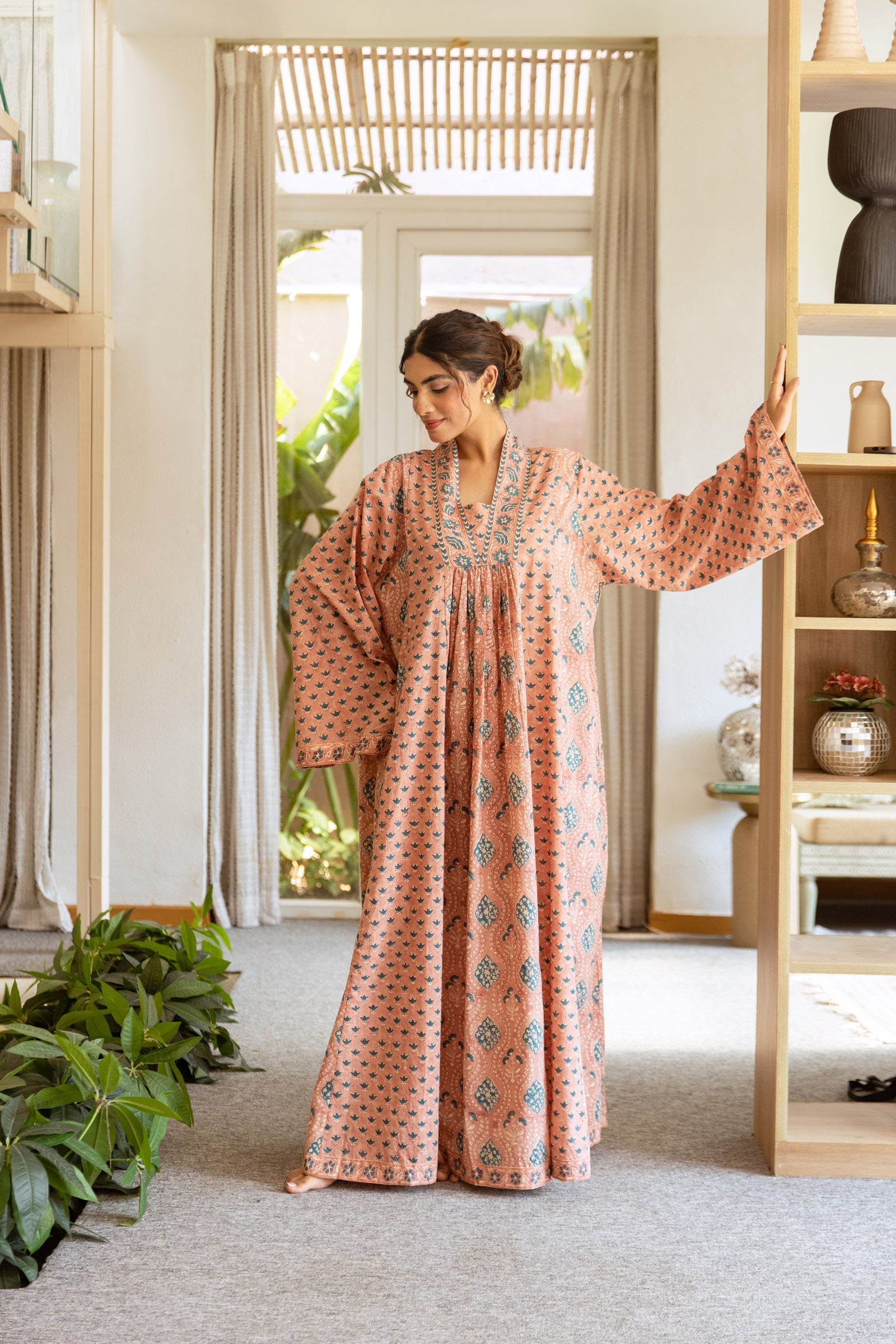 Peach Abeer Kaftan Dress - image 2