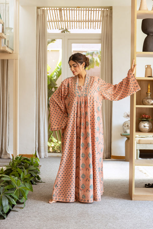 Peach Abeer Kaftan Dress - image 2