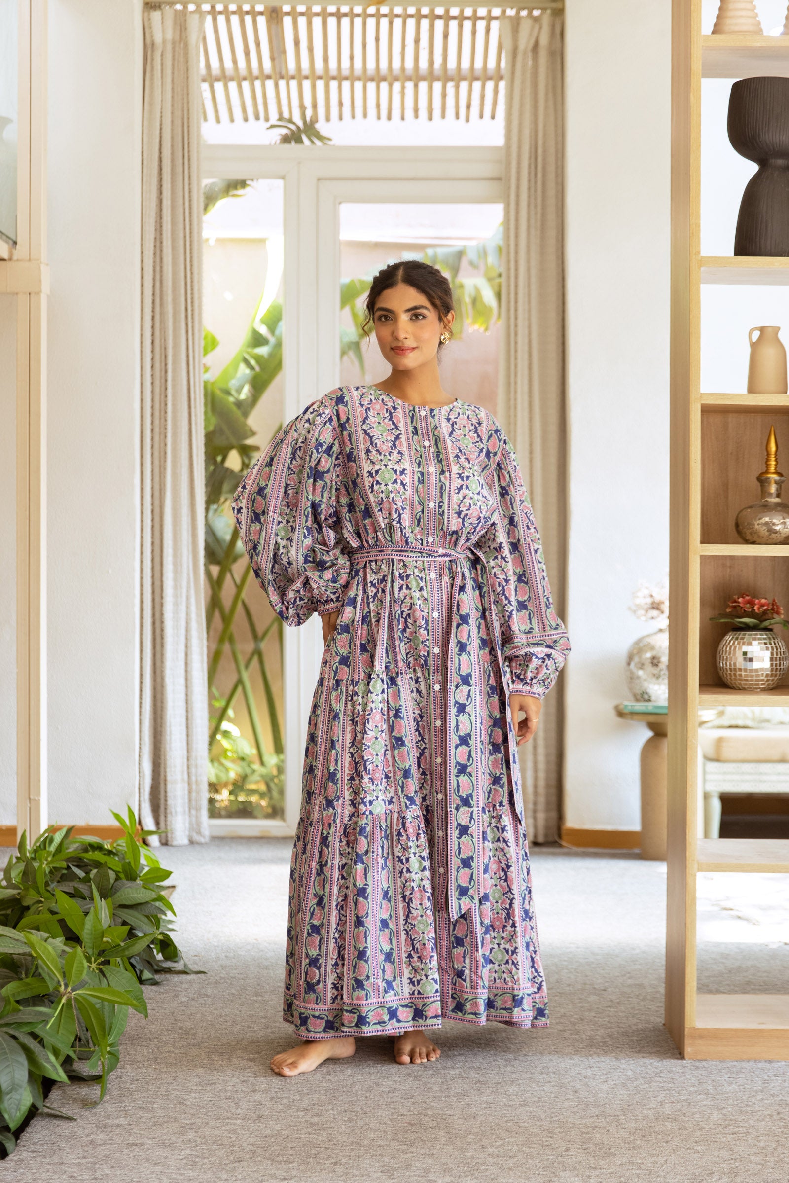 Coral Tara Maxi Dress - Free Size